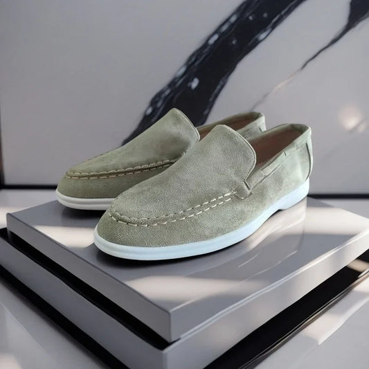 Mocasines de Ante sin Cordones Hombre