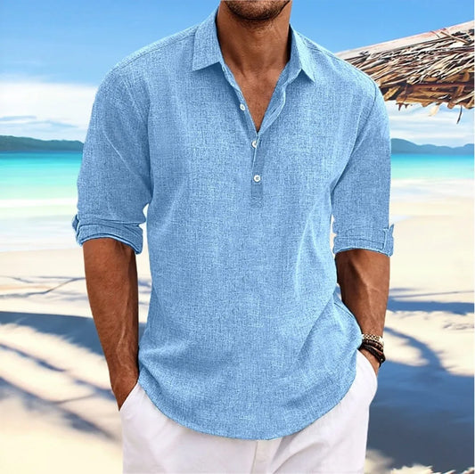 Camisa Casual de Manga Larga Hombre