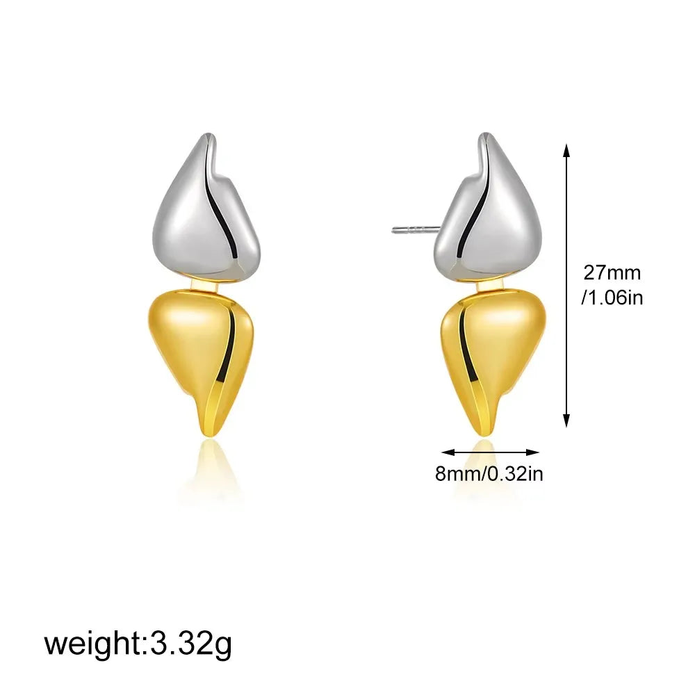 Pendientes de Aro Dorados Vintage con Circonitas