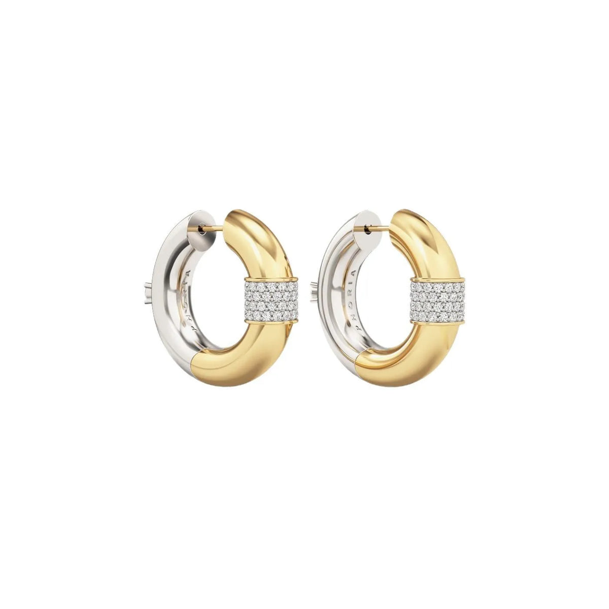 Pendientes de Aro Dorados Vintage con Circonitas