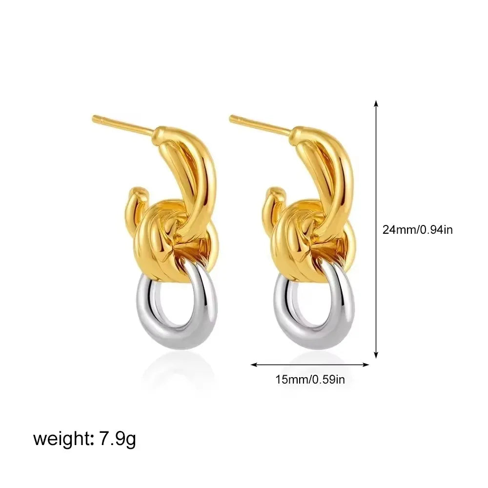 Pendientes de Aro Dorados Vintage con Circonitas