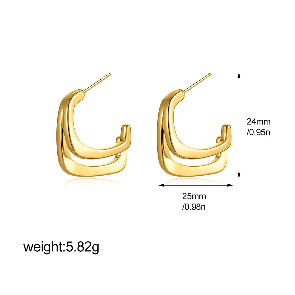 Pendientes de Aro Dorados Vintage con Circonitas
