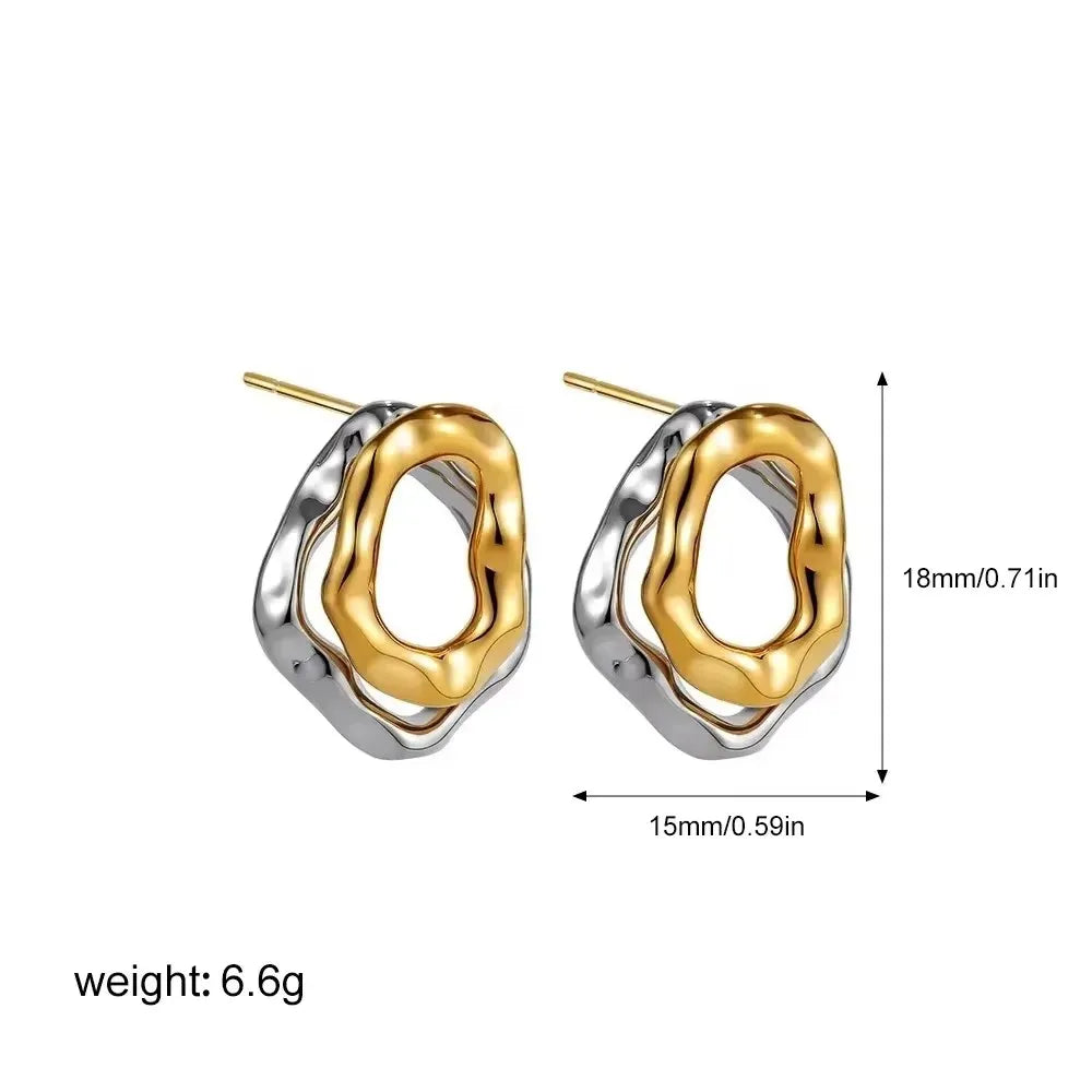 Pendientes de Aro Dorados Vintage con Circonitas