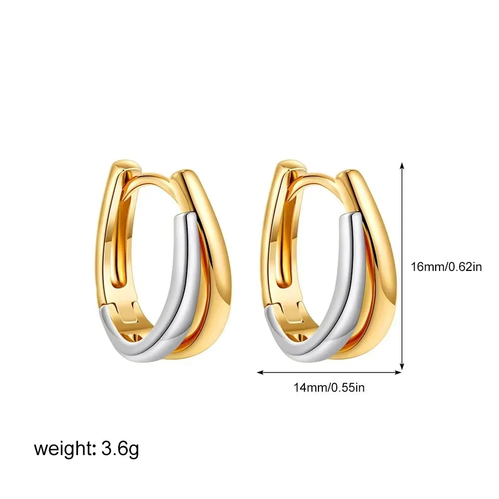 Pendientes de Aro Dorados Vintage con Circonitas