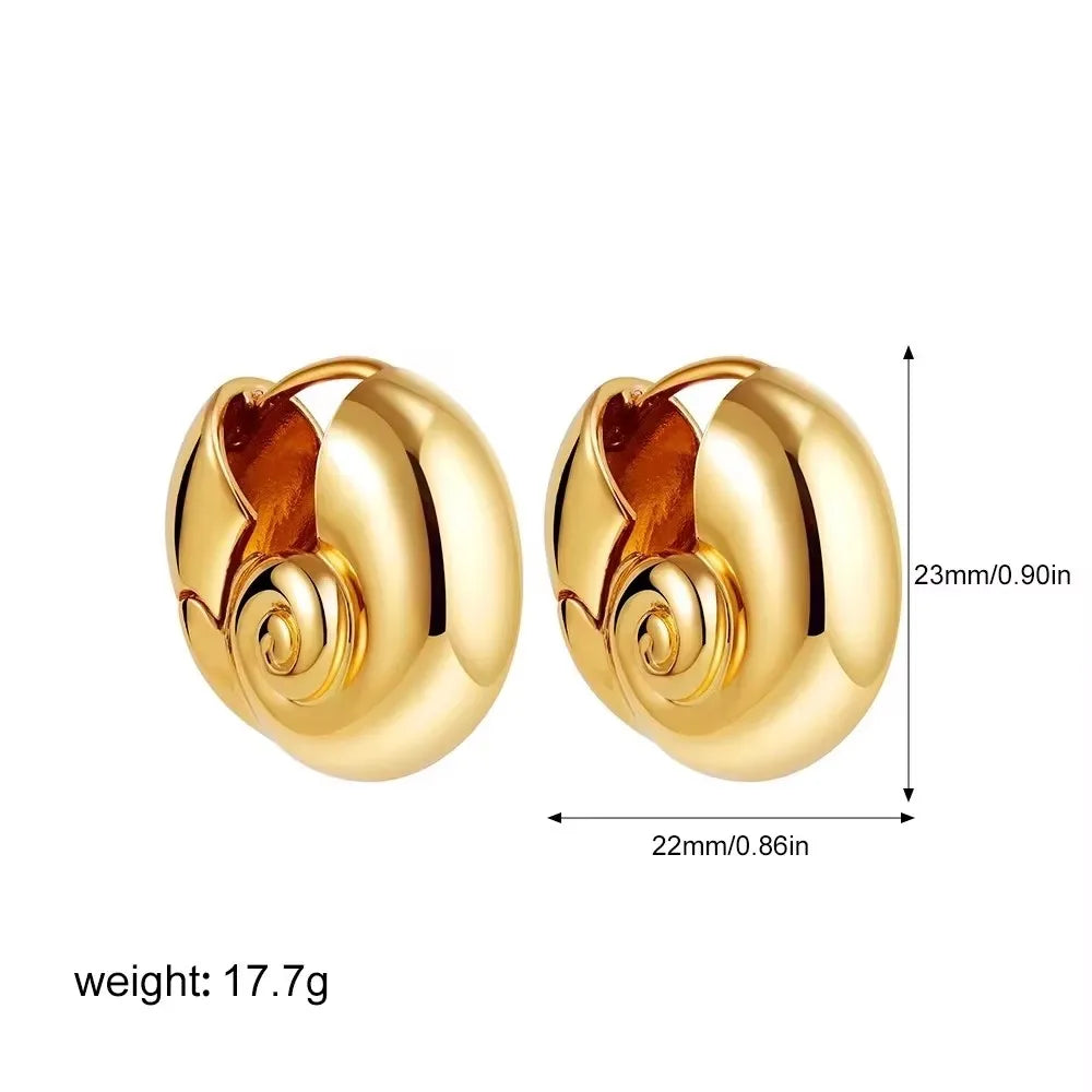 Pendientes de Aro Dorados Vintage con Circonitas