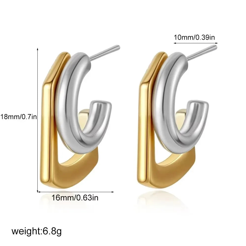 Pendientes de Aro Dorados Vintage con Circonitas