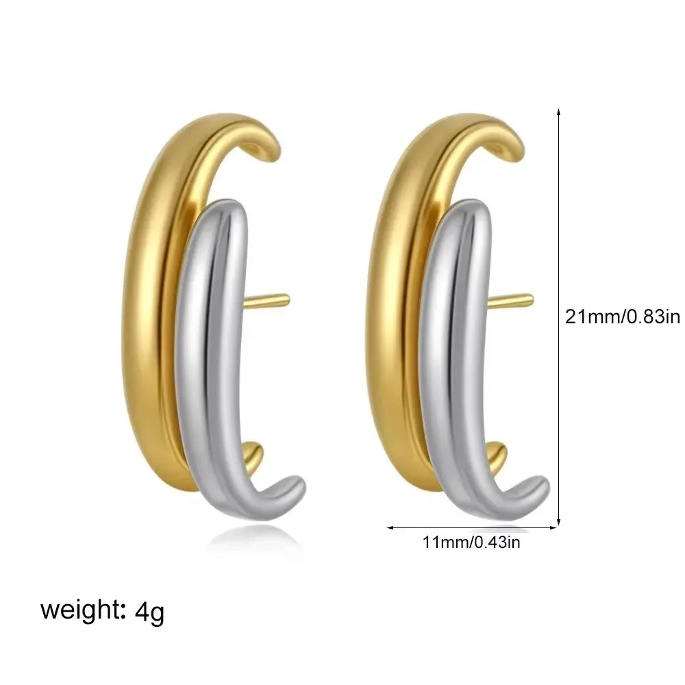 Pendientes de Aro Dorados Vintage con Circonitas