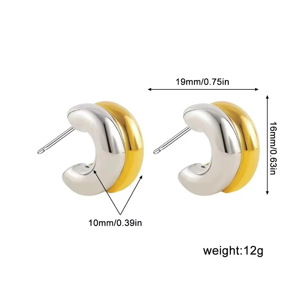 Pendientes de Aro Dorados Vintage con Circonitas