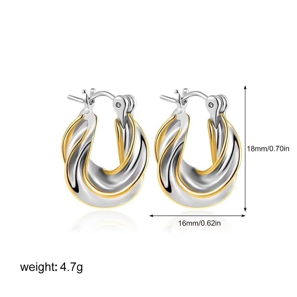 Pendientes de Aro Dorados Vintage con Circonitas