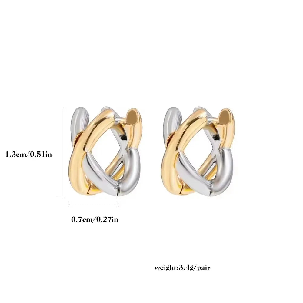 Pendientes de Aro Dorados Vintage con Circonitas